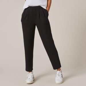 Black stretch cotton pants